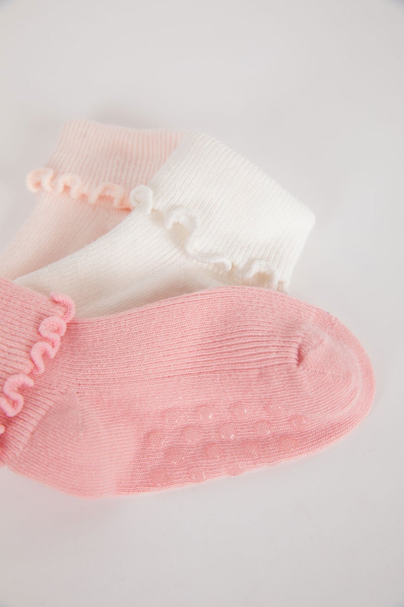 DeFacto Multicolour Baby Girl 3 piece Long sock Casual - Image 3