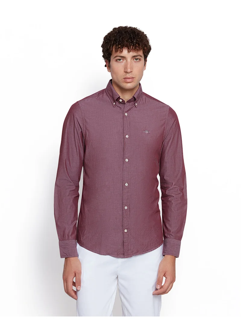 غانت Gant Men’S Slim Fit Cotton Poplin Shirt