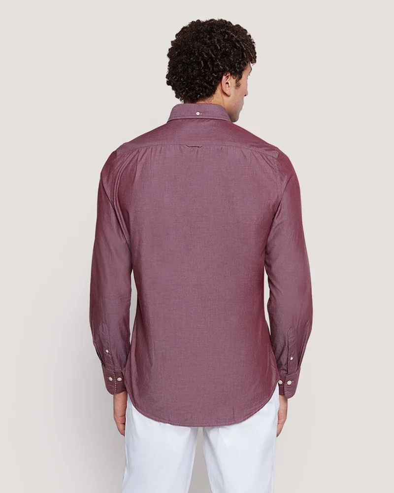 غانت قميص رجالي قطن بوبلين بقصة ضيقة من جانت