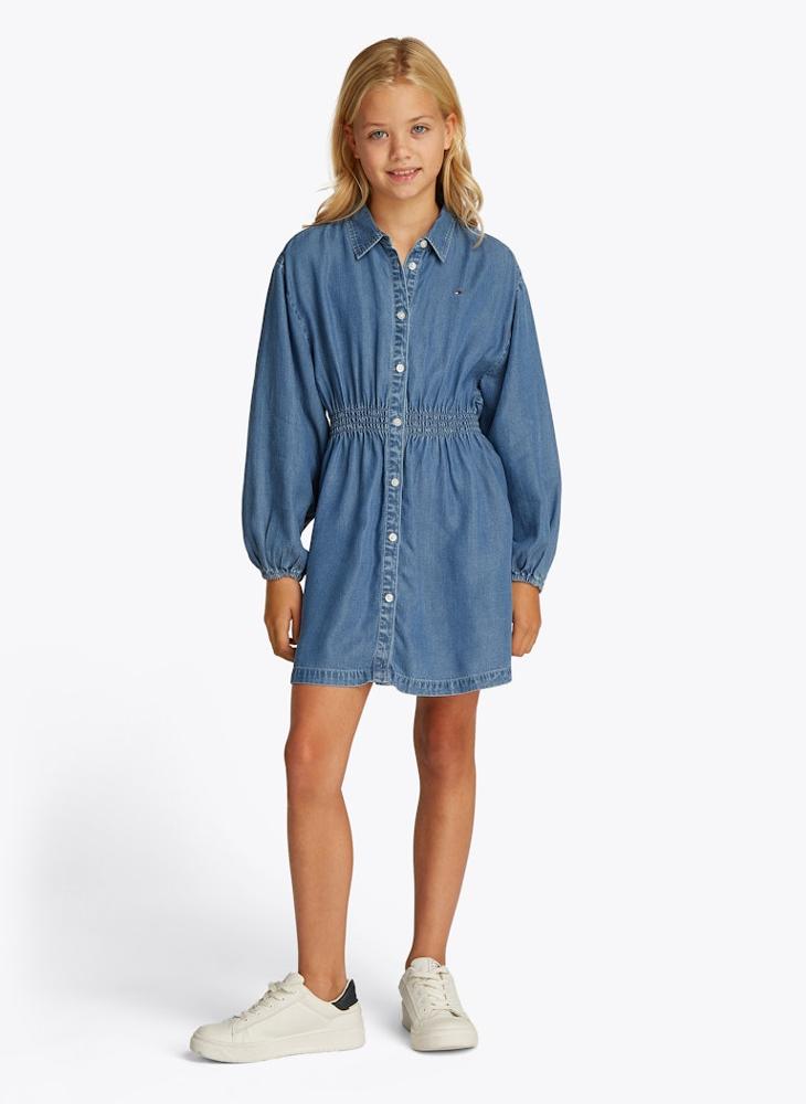 TOMMY HILFIGER - Kids Chambray Shirt Ls Dress - Image 1