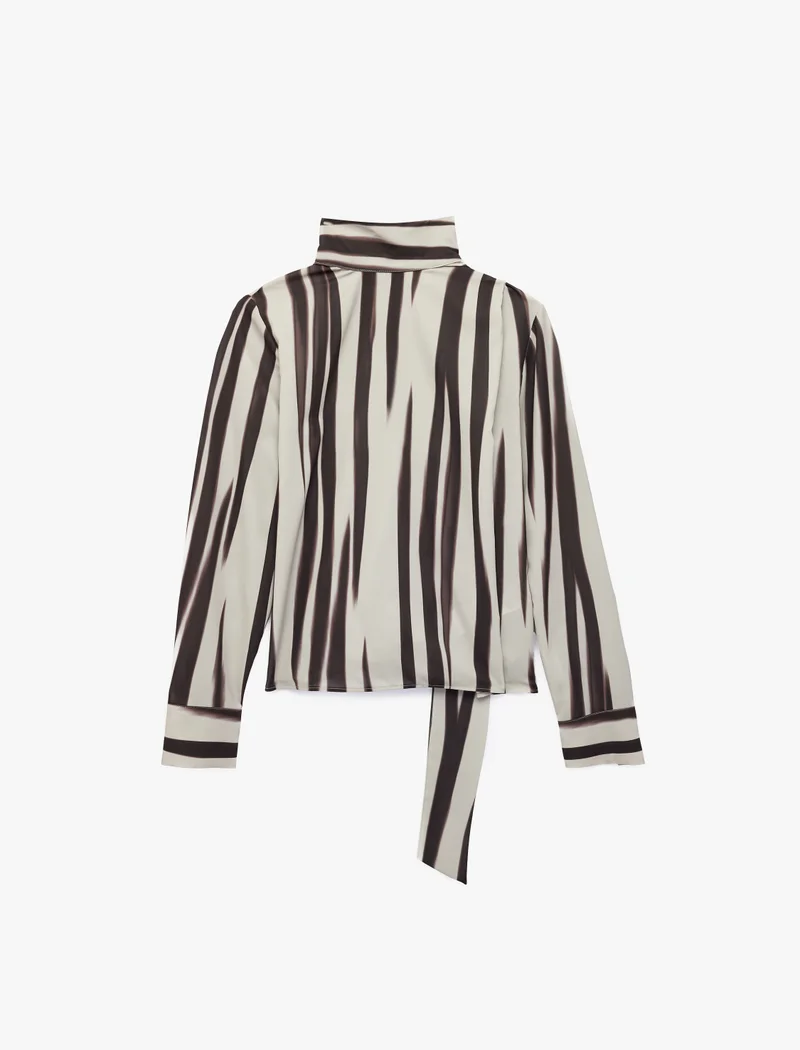 Koton Striped Satin Blouse