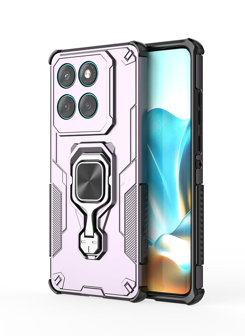 حافظة ل Motorola Edge 60 Fushionمع مسند، غطاء خلفي هجين مزدوج الطبقة للحماية من PC+TPUثنائي الطبقةRose Gold - Image 1