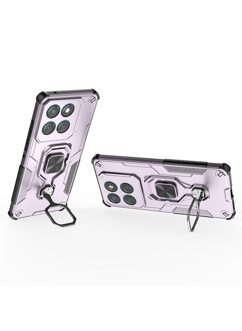 حافظة ل Motorola Edge 60 Fushionمع مسند، غطاء خلفي هجين مزدوج الطبقة للحماية من PC+TPUثنائي الطبقةRose Gold - Image 4