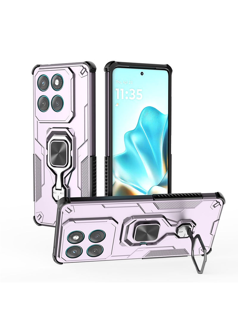 حافظة ل Motorola Edge 60 Fushionمع مسند، غطاء خلفي هجين مزدوج الطبقة للحماية من PC+TPUثنائي الطبقةRose Gold - Image 3