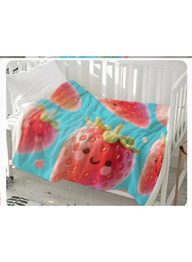 general Baby and children's cartoon flannel thin blanket (warm and comfortable, suitable for sleep, game use) 70cm*100cm - Image 1