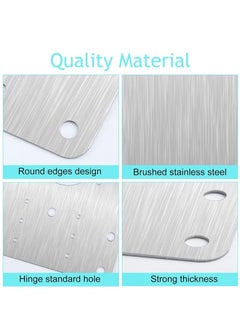 Generic 12 pcs Hinge Repair Brackets, Cabinet Hinge Repair Plate, Hinge Repair Brackets for Cabinet Furniture Drawer Window Stainless Steel Plate Repair  - Image 3