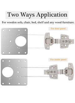 Generic 12 pcs Hinge Repair Brackets, Cabinet Hinge Repair Plate, Hinge Repair Brackets for Cabinet Furniture Drawer Window Stainless Steel Plate Repair  - Image 5