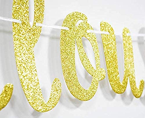 Festiko®60 & Fabulous Cursive Banner- Happy 60th Birthday Anniversary Party Supplies, Ideas and Decorations(Gold) - Image 4