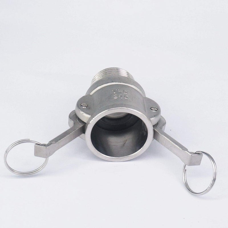 304 Stainless Steel 1 Inch BSP Male Thread Type B Socket Camlock Coupler Fitting - Image 5