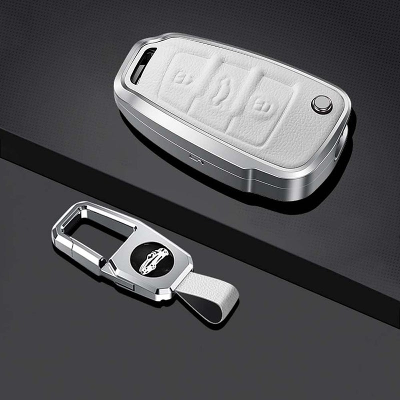 SANRILY Leather Key Fob Cover for Audi - Image 3