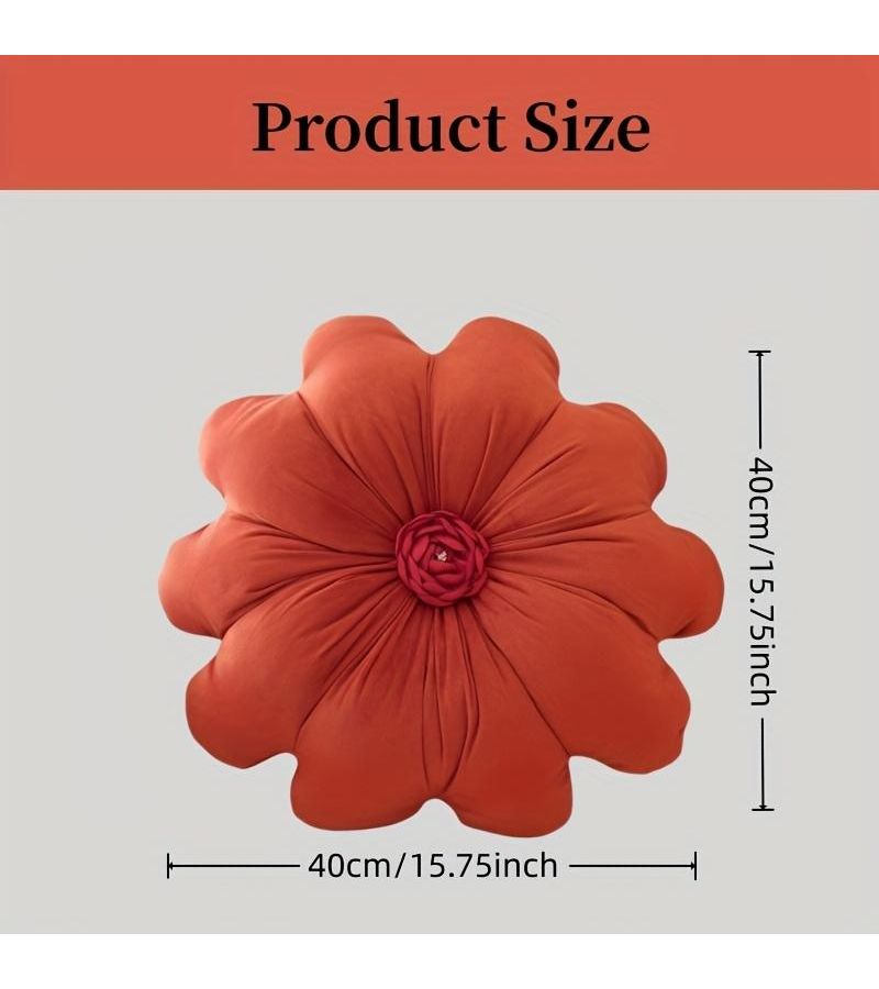 Yellow Floral Shaped Soft Lumbar Pillow for Sofa Bed Decor - Image 5