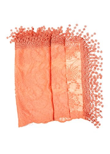 Tan's Women's lightweight Feminine Lace teardrop fringe Vintage Mesh Crochet Tassel Scarf for Women - Image 5
