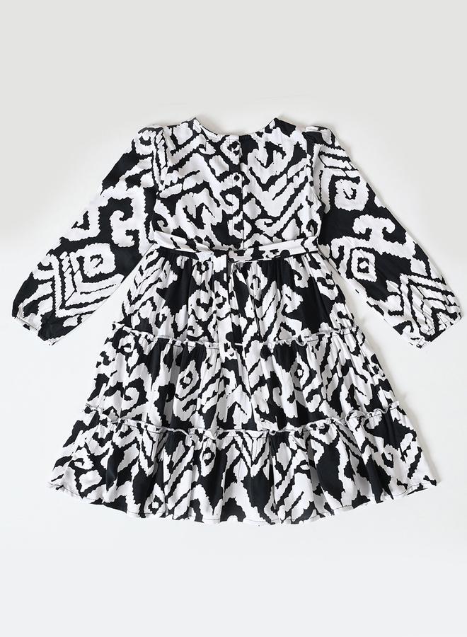 بيلا مودا فستان مكشكش مطبوع - Image 3