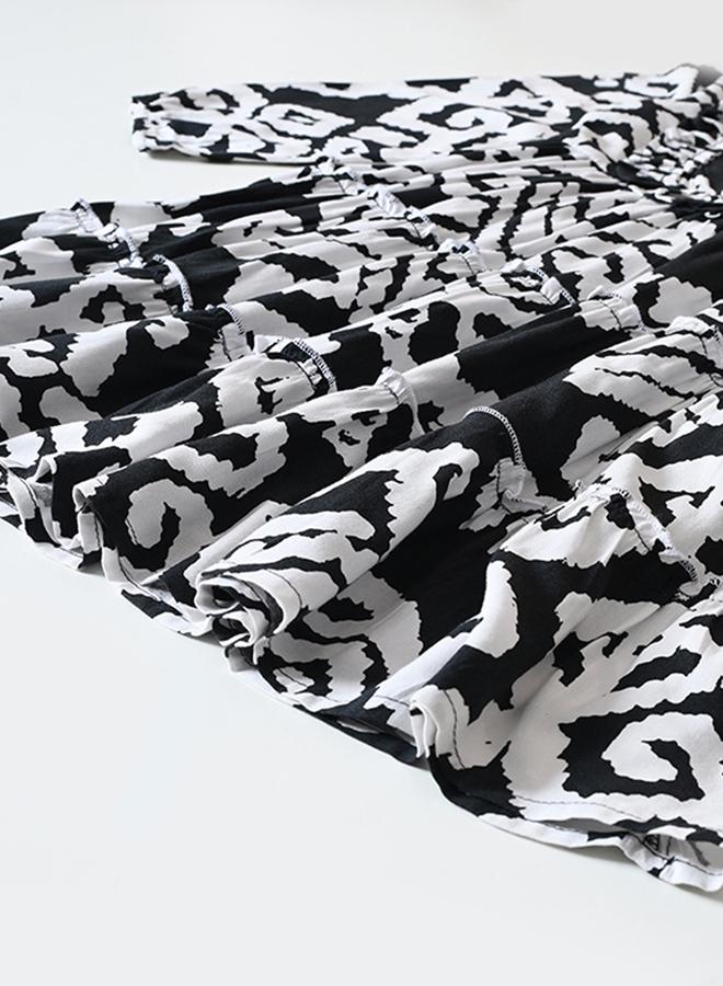 بيلا مودا فستان مكشكش مطبوع - Image 5