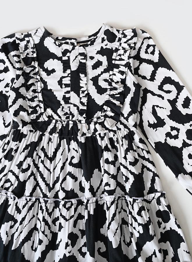 بيلا مودا فستان مكشكش مطبوع - Image 4