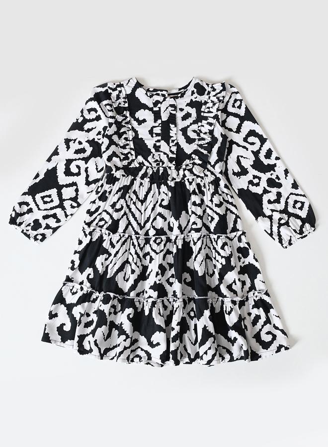 بيلا مودا فستان مكشكش مطبوع - Image 2