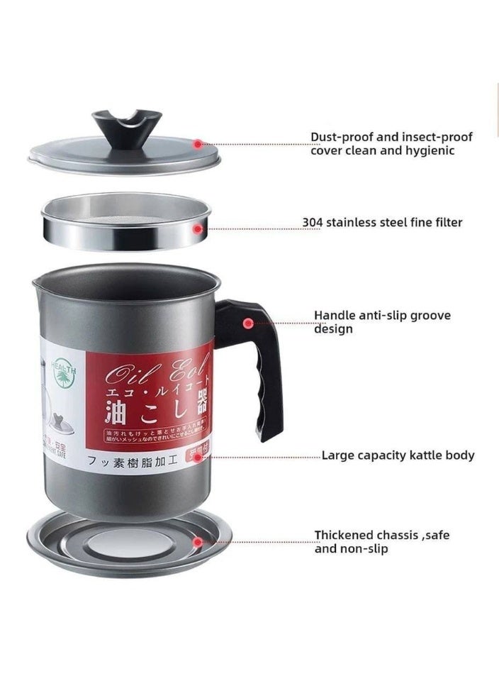 ناما وعاء تصفية وتخزين زيت المطبخ" من الستانلس ستيل، مصمم لتسهيل عملية تنظيف وإعادة تدوير زيت القلي المستعمل بطريقة صحية ونظيفة - Image 3
