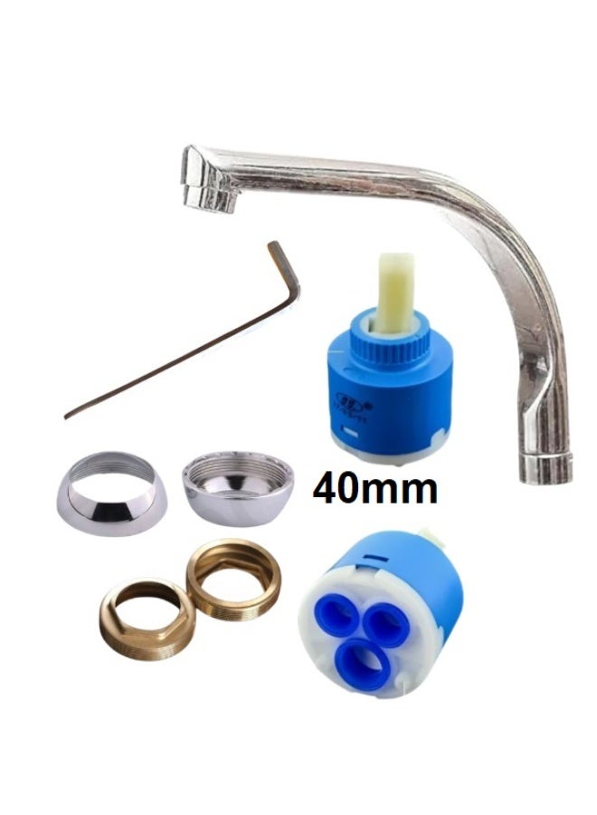 Mixer core + mixer shaft + core tightening nut + Allen wrench