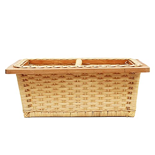 Akway Wicker basket for Modular Kitchen | Pull out Wicker Basket for Kitchen | Onion Patoto basket for (With Partition, 20"W (500mm) Including Channel x 20"D x 6"H) - Image 5