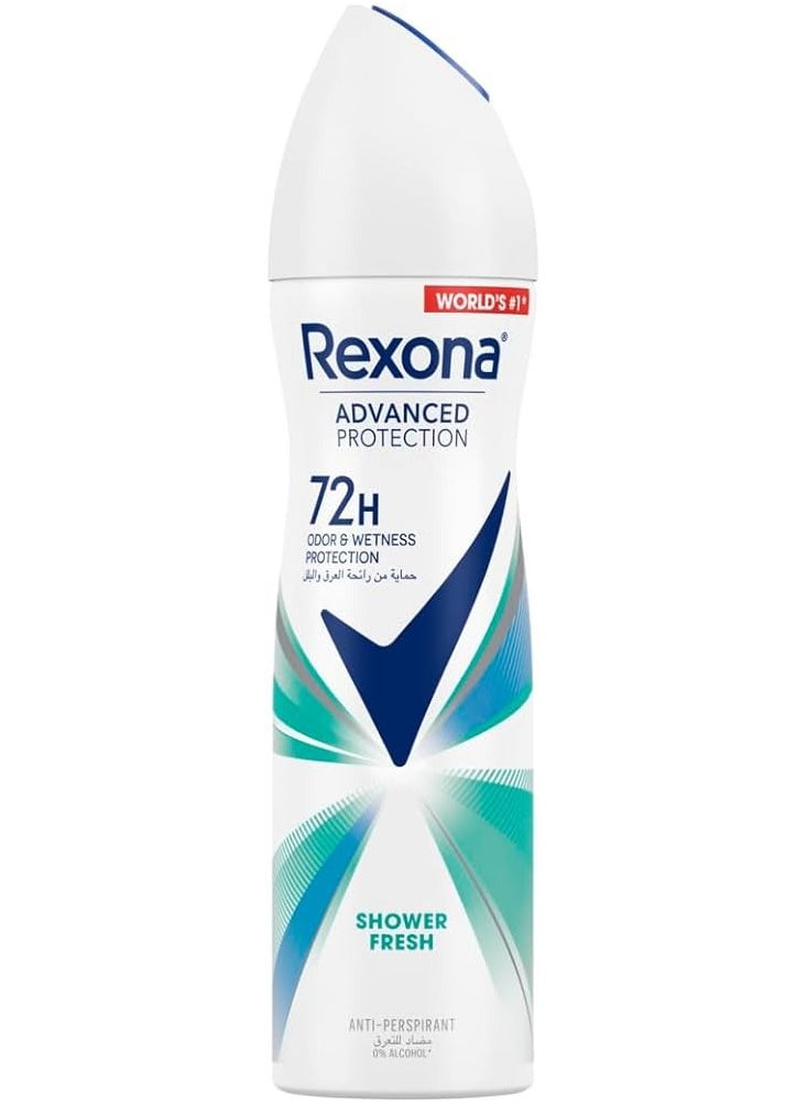Rexona - Advanced Protection 72H+ Antiperspirant Deodorant Shower Fresh Spray - Image 1