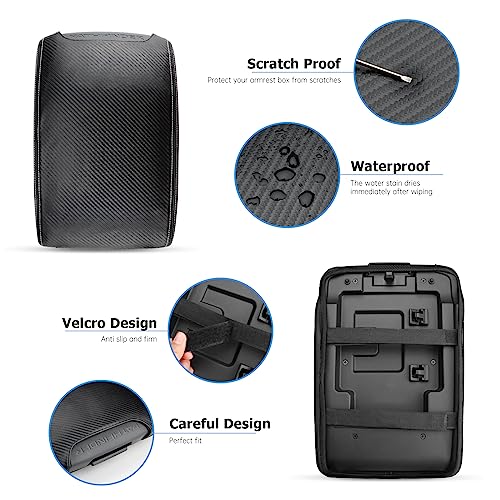 INTGET Center Console Cover for Nissan Pathfinder Accessories 2022 2023 2024 2025 Interior Leather Middle Console Lid Protector Replacement for Pathfinder Console Cover (Carbon Fiber) - Image 3