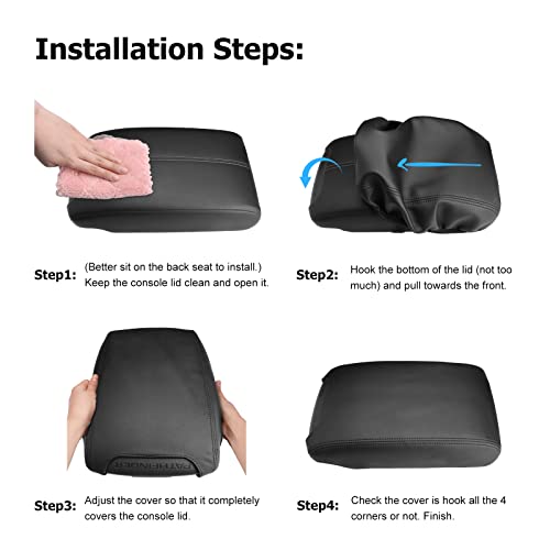 INTGET Center Console Cover for Nissan Pathfinder Accessories 2022 2023 2024 2025 Interior Leather Middle Console Lid Protector Replacement for Pathfinder Console Cover (Carbon Fiber) - Image 5