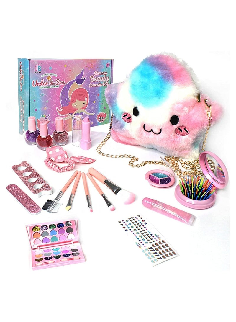 BLOOMING TIME Kids Children's Makeup Set,Girls Makeup Kit for Girls Princess Make Up Box Nontoxic Cosmetics Kit Toys Pretend Play Makeup Beauty Toys Gift Birthday Style C - Image 3