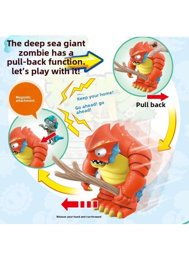 Generic - Genuine Plants Vs Zombies Deep Sea Giant Zombie Pull Back Car Toy Fun Parent-child Interactive Battle Game-Color:H28024 Pull Back Deep Sea Giant Zombie - Image 1