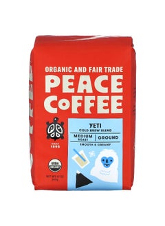 Peace Coffee Peace Coffee, Organic Yeti, Cold Brew Blend, Ground, Medium Roast, 12 oz (340 g)  - Image 1