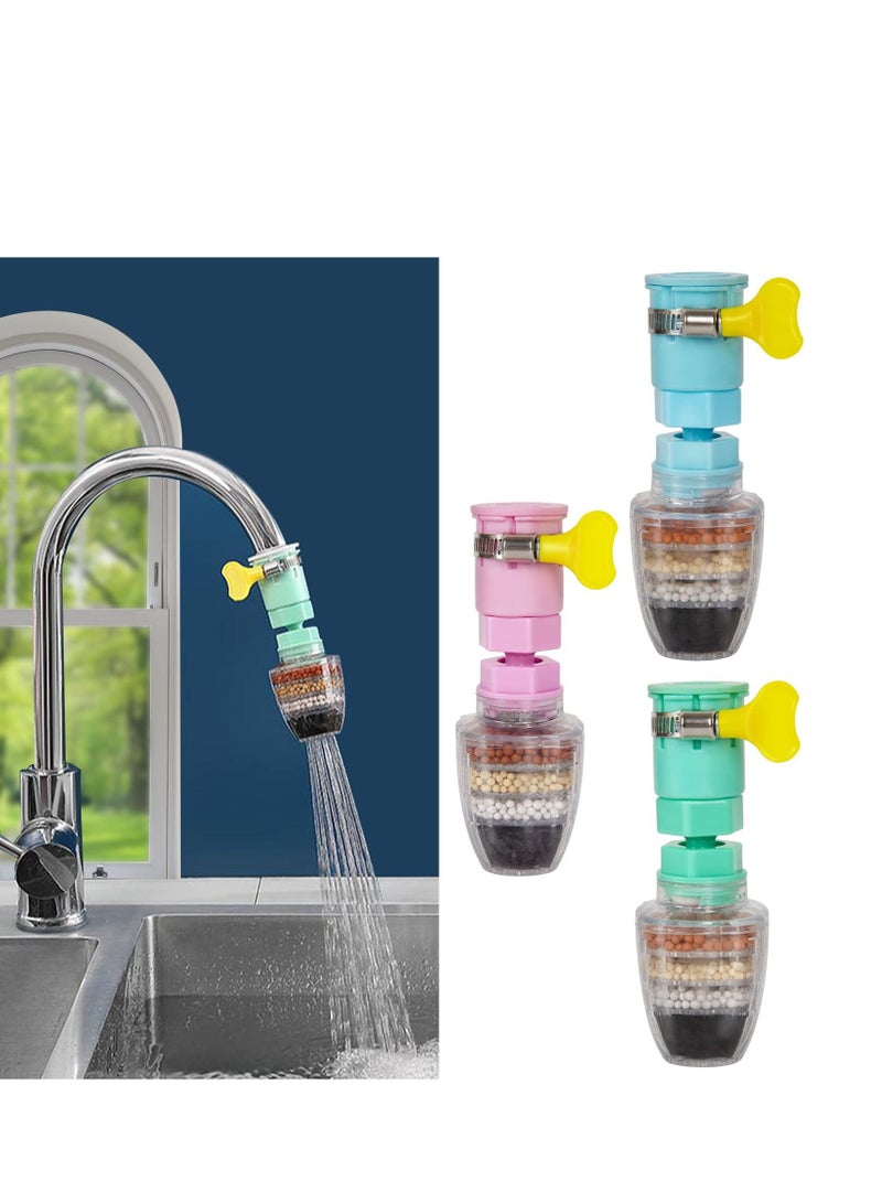 Y&D Faucet Mount Filters, Water Filter Purifier, Kitchen Tap Filtration Activated Carbon Removes Chlorine Fluoride Heavy Metals Hard for Home Bathroom 3Pack - Image 1