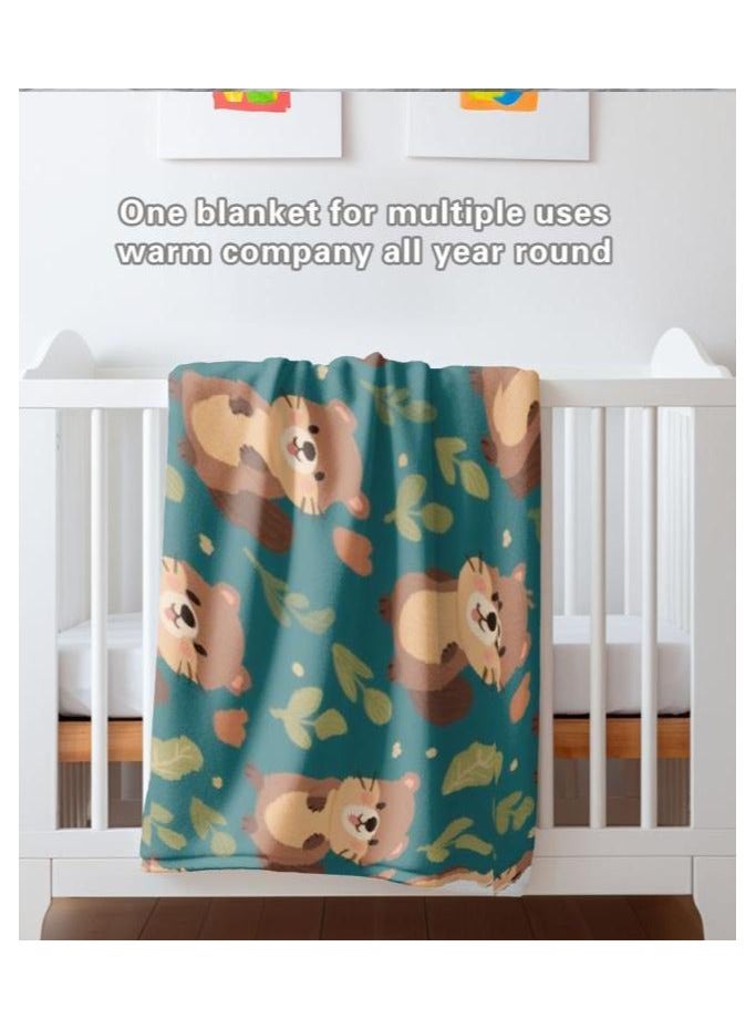 عام بطانية رقيقة من الفانيلا (دافئة ومريحة، ومناسبة للنوم واستخدام الألعاب وإزالة الغبار ومقاومة للرمل) 150 سم * 200 سم - 653 - Image 5