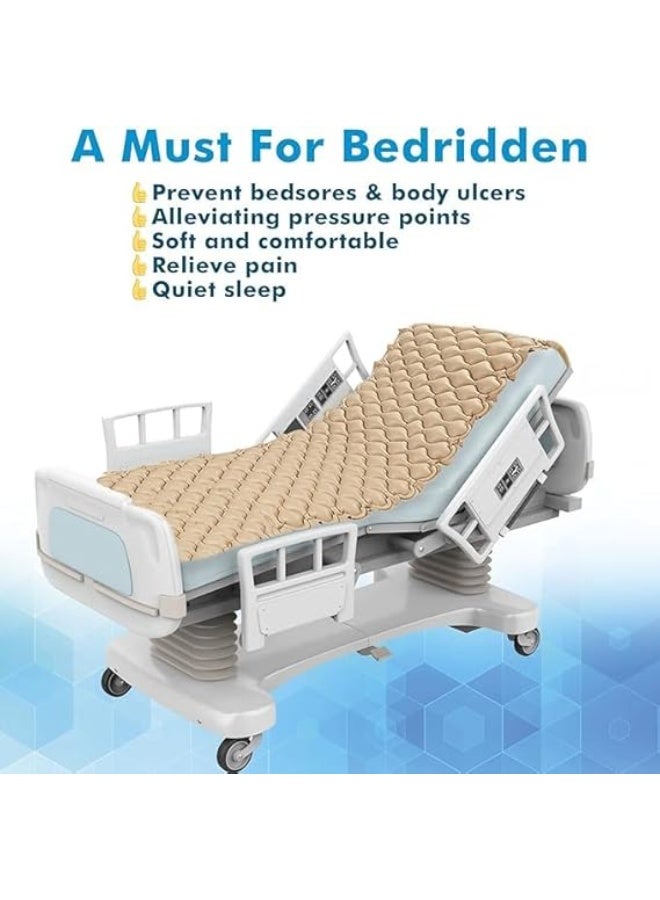 Medical Alternating Pressure Air Mattress with Electric Pump, Quiet Inflatable Air Bed for Bedridden Patients, Fits Standard Hospital and Home Care Beds - Image 2
