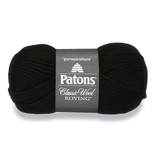 Patons Classic Wool Roving Yarn, 3.5 oz, Black, 1 Ball - Image 1