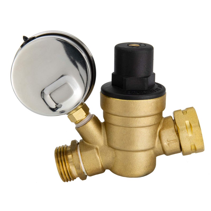 Recpro Rp-1014 Brass Rv Water Pressure Regulator With Gauge | Adjustable Water Pressure Regulator For Rv Camper - Image 3