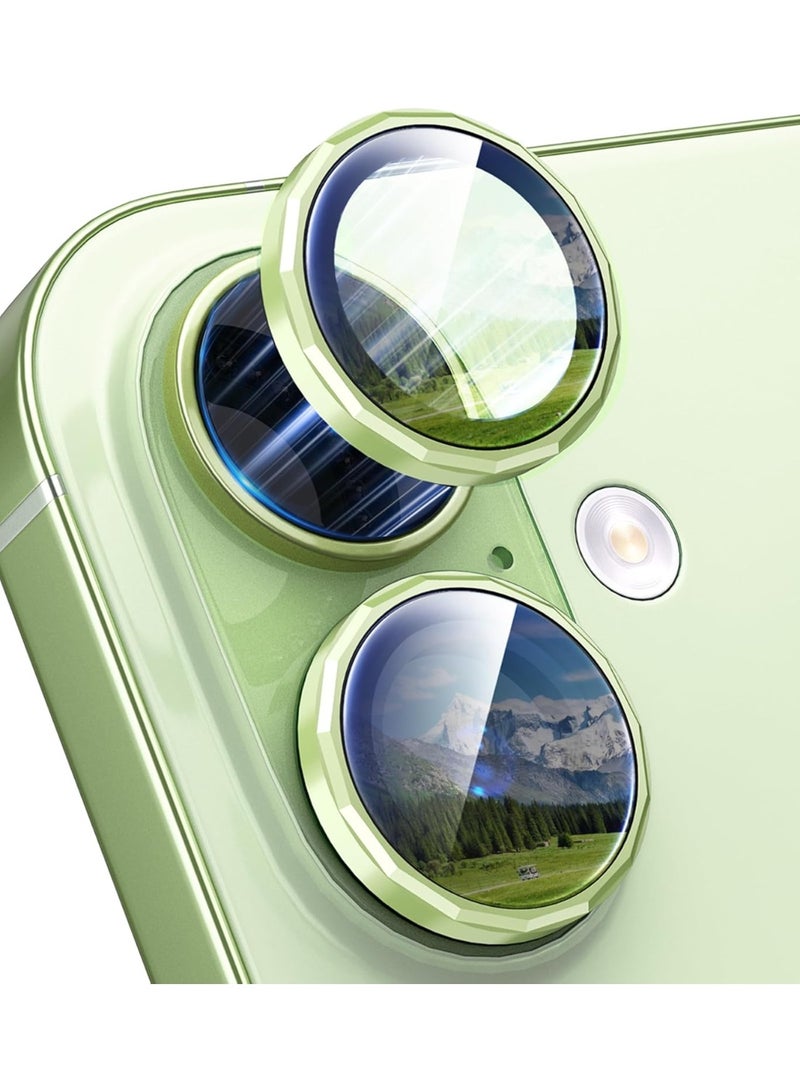 أكاليكس واقي عدسة كاميرا iPhone 17 - وجه، معدن فردي بصلابة 9H، واقي شاشة كاميرا مقاوم للخدش، ملحقات أنيقة، مناسب للحافظة (أخضر)