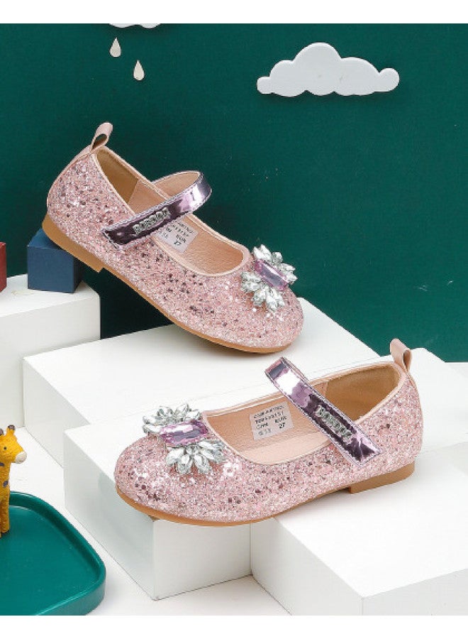Babu Bean 【Mary Jane Leather Shoes】 موسم العودة إلى المدرسة ربيع/خريف أحذية المشي ذات النعل اللين للأداء للفتيات والأطفال الكبار أحذية أطفال موضة - Image 1