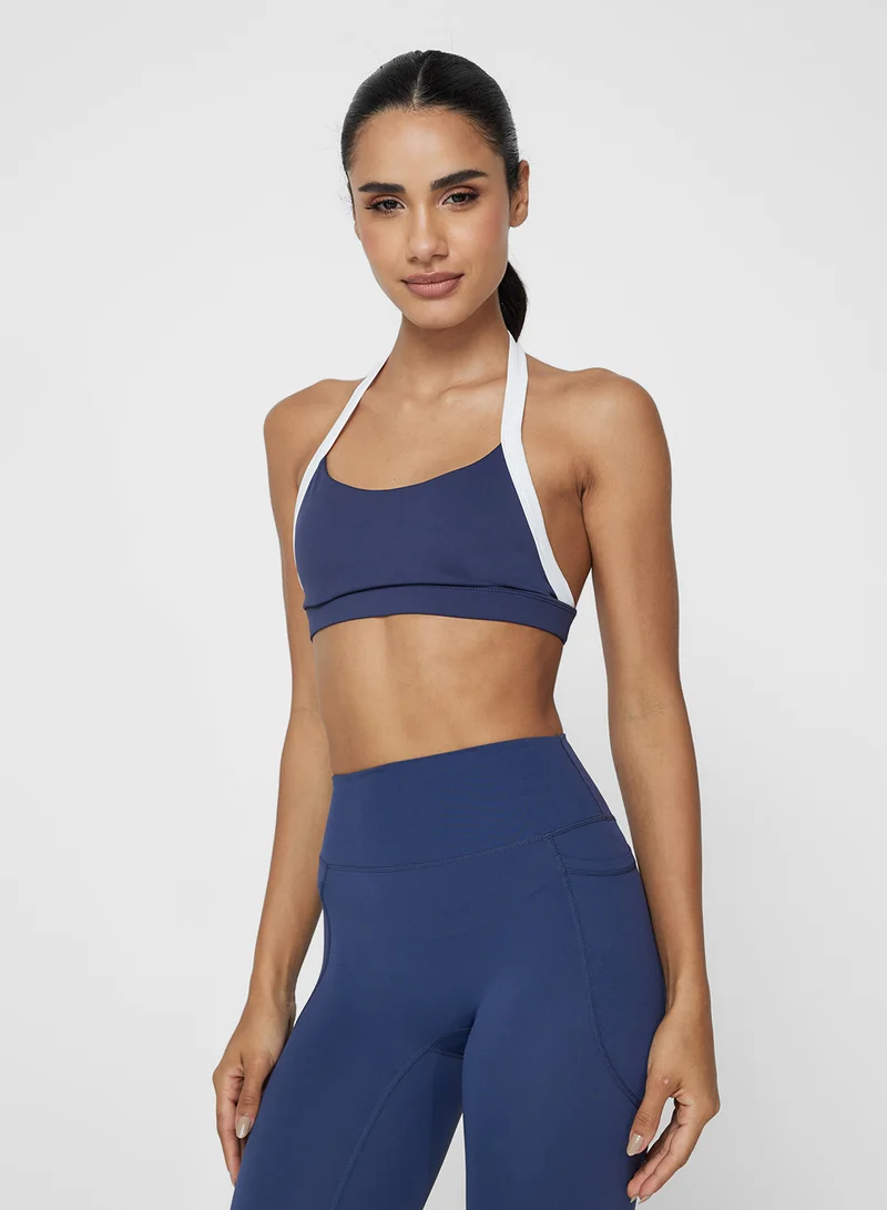 فورورد Halter Neck Contrast Trim Sports Bra