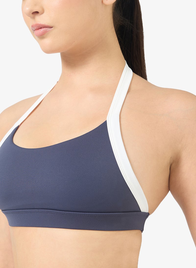 FRWD Halter Neck Contrast Trim Sports Bra - Image 3