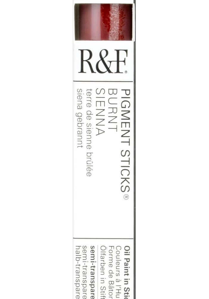 R&F Handmade Paints Pigment Stick - 38ml, Burnt Sienna - Image 2