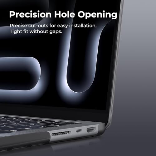 BlueSwan Case Compatible for MacBook Pro 14 inch 2026 2025-2021 M5 M4 M3 M2 M1 Pro/Max,A3427 A3426 A3434 A3112 A3185 A2442,Anti-Scratch Flexible Protective Laptop Cover with Grippy Matte Texture,Black - Image 5
