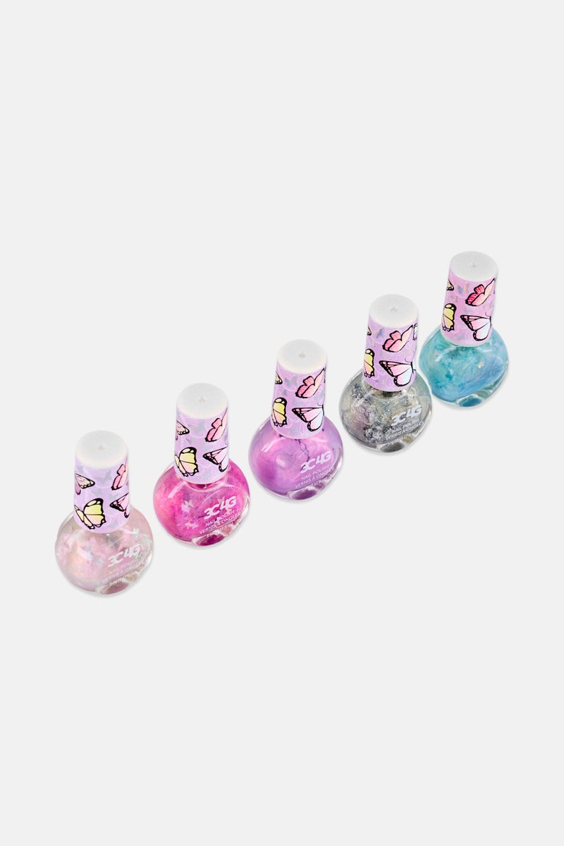 3C4G 5 Pieces Butterfly Glitter Nail Polish Set 25 ml - Image 4