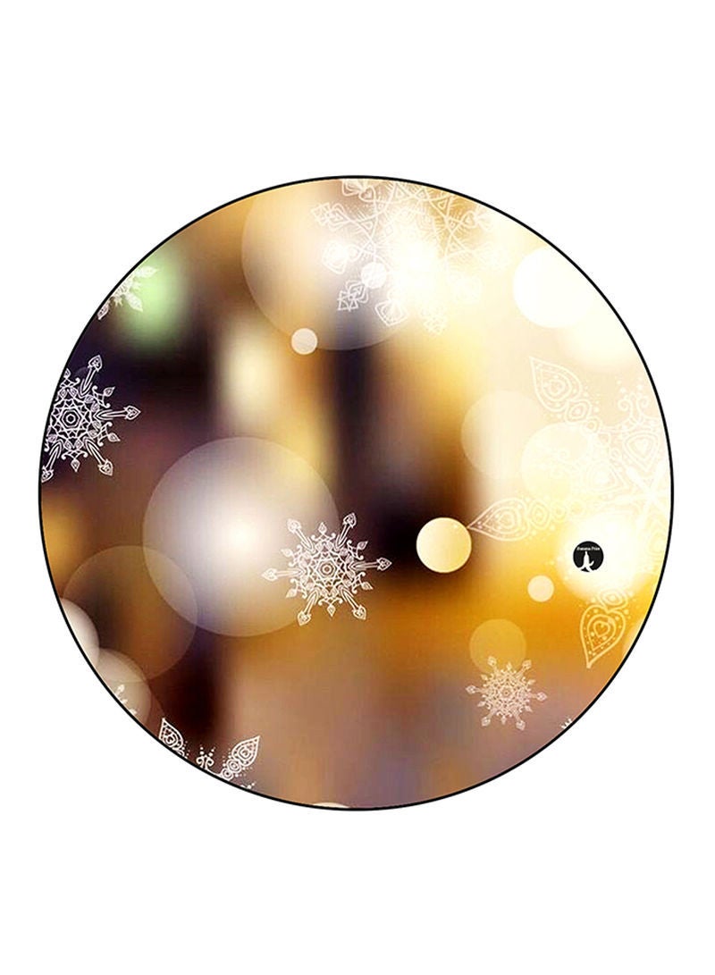 RKN Snow Flakes Printed Mouse Pad  Multicolour