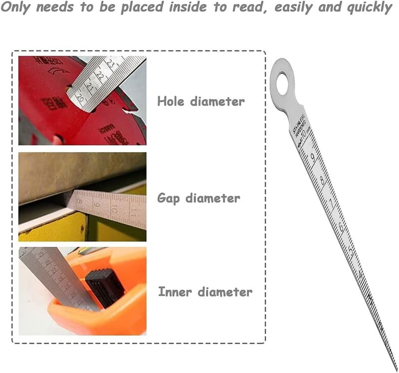 Utoolmart 1-10mm Taper Guage Feeler Welding Gauge Gap Hole Measuring Tool Inch & Metric 1 Pcs - Image 5