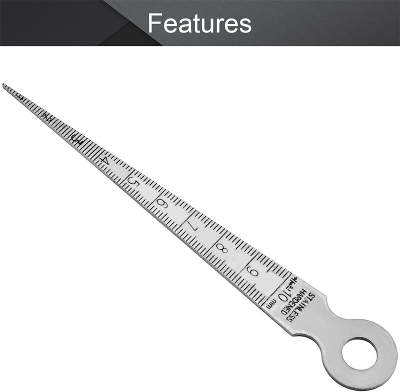 Utoolmart 1-10mm Taper Guage Feeler Welding Gauge Gap Hole Measuring Tool Inch & Metric 1 Pcs - Image 3