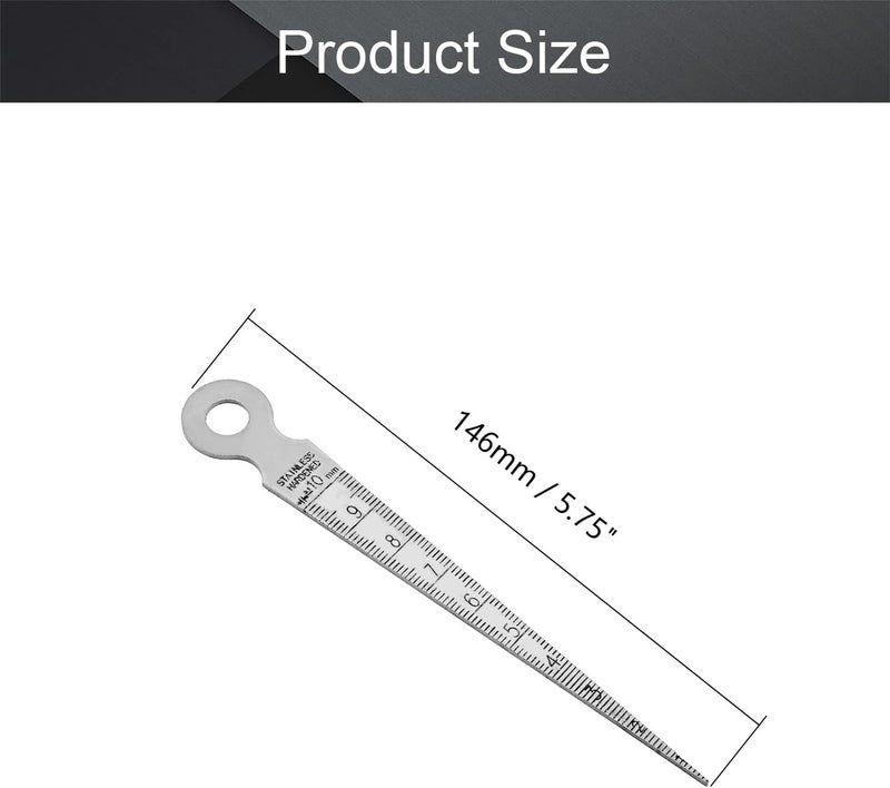 Utoolmart 1-10mm Taper Guage Feeler Welding Gauge Gap Hole Measuring Tool Inch & Metric 1 Pcs - Image 2