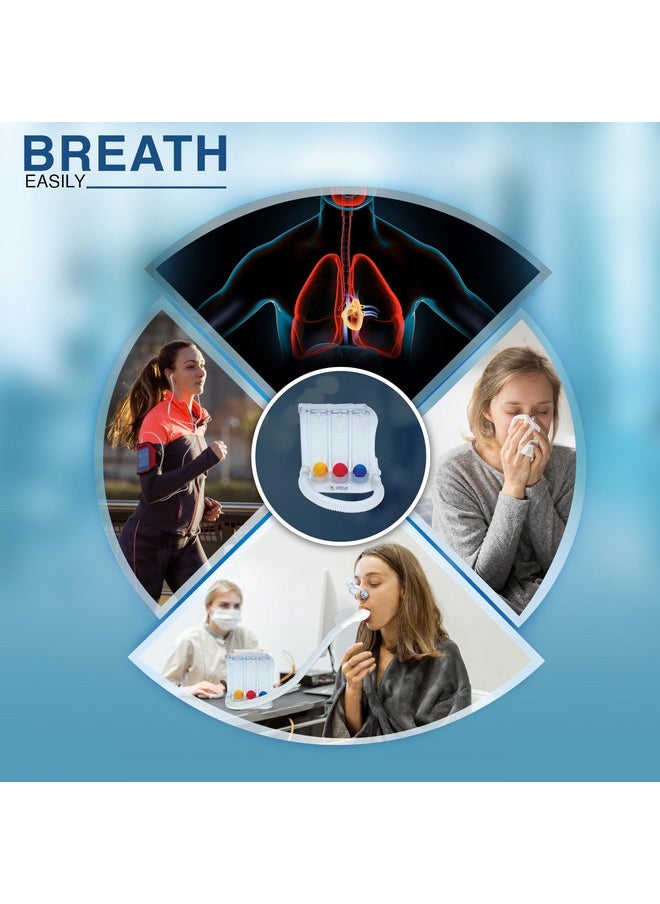 OTICA - Spirometer For Breathing Exercise 3 Ball Lung Exerciser Respiratory Exerciser (Best Spirometer) - Image 1