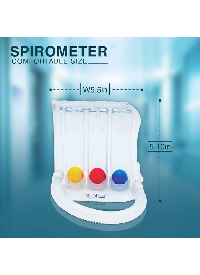 OTICA - Spirometer For Breathing Exercise 3 Ball Lung Exerciser Respiratory Exerciser (Best Spirometer) - Image 1