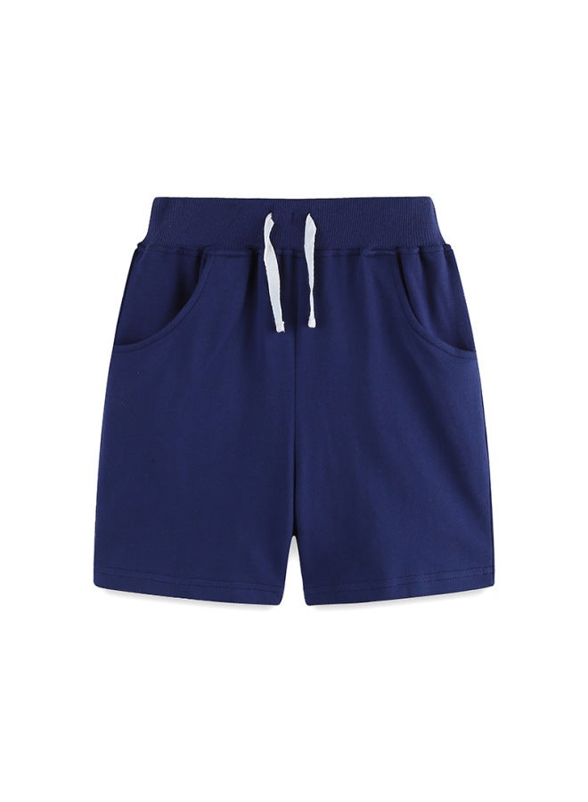 Summer New Children's Pants European And American Style Knitted Boys' Sports Pants Children's Solid Color Casual Cropped Pants