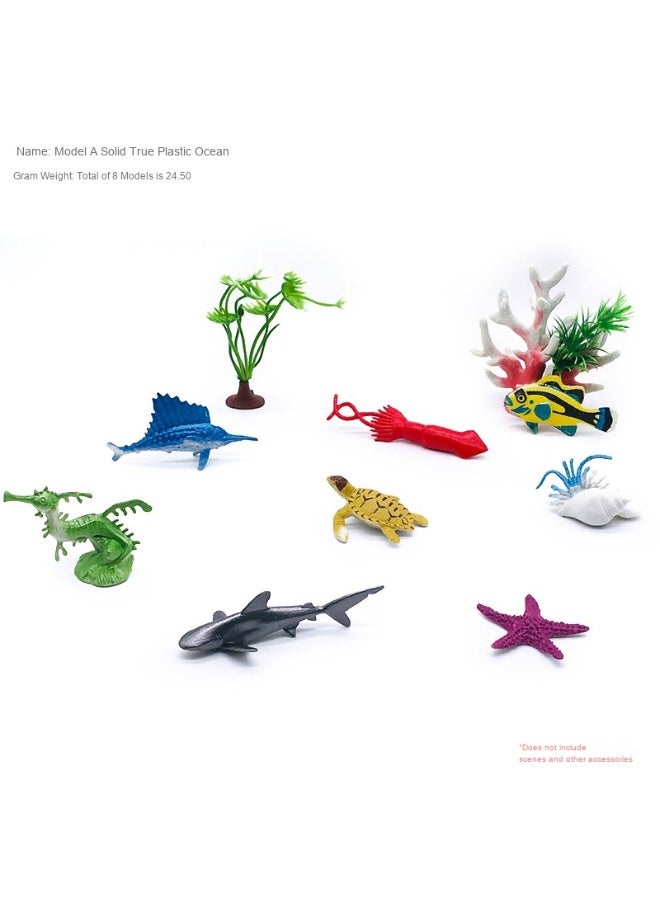NIBEMINENT Mini Ocean Creature Models Toy - 56 Solid Animal Figures