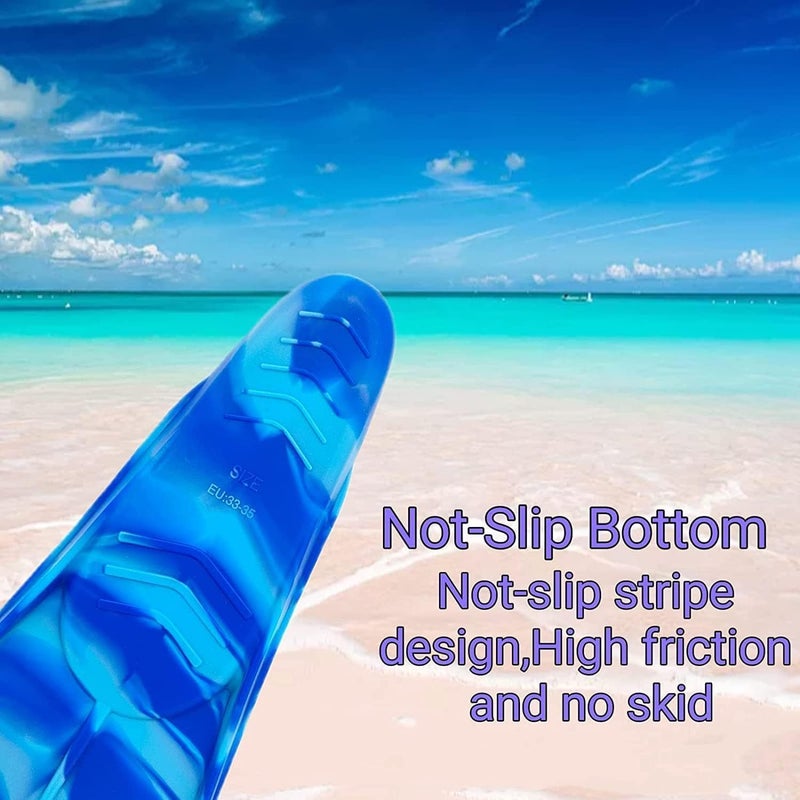 HZYH Swimming Training Fins, Comfortable Silicone Swim Fin, Increase Speed and Endurance, Anti Slip Design, for Swimming and Diving, Size Suitable Beginners Kids Girls Boys Adults, XXS - Image 4